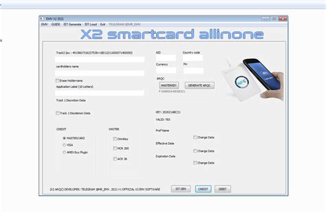 software to read write smart cards|emv x2 2021 free download.